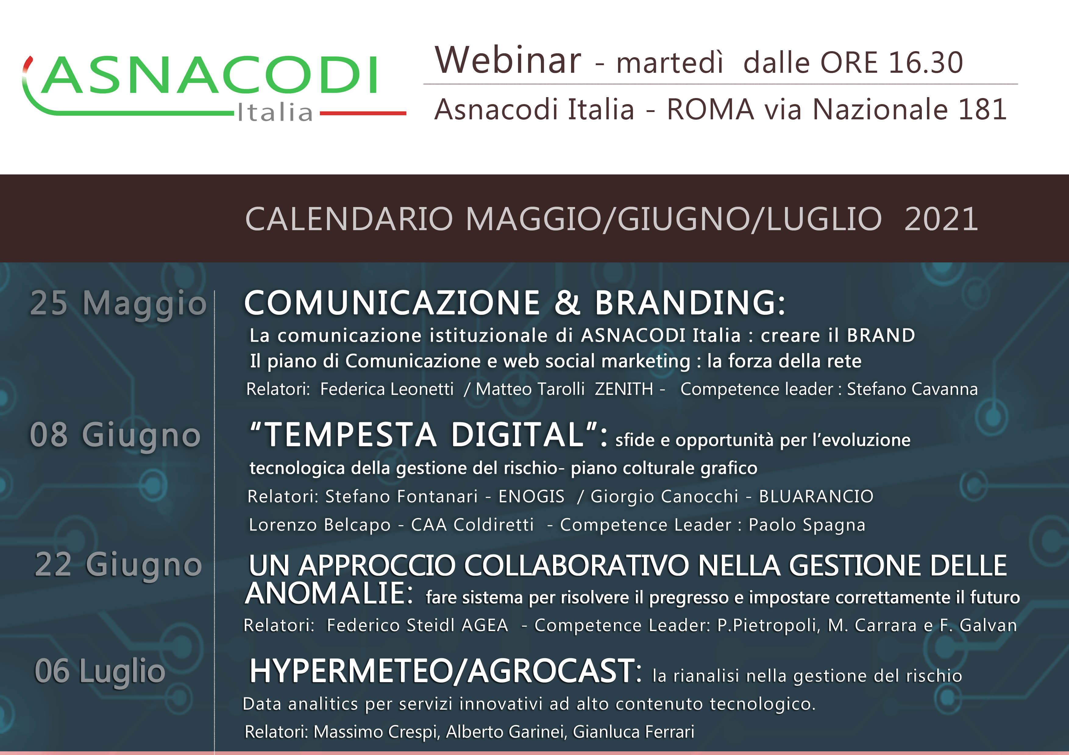 Nuovi webinar asnacodi italia