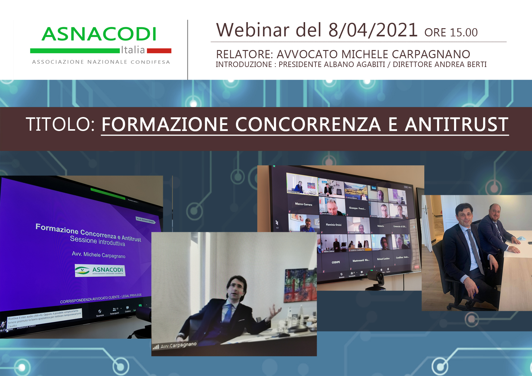 Webinar con l'avvocato Michele Carpagnano