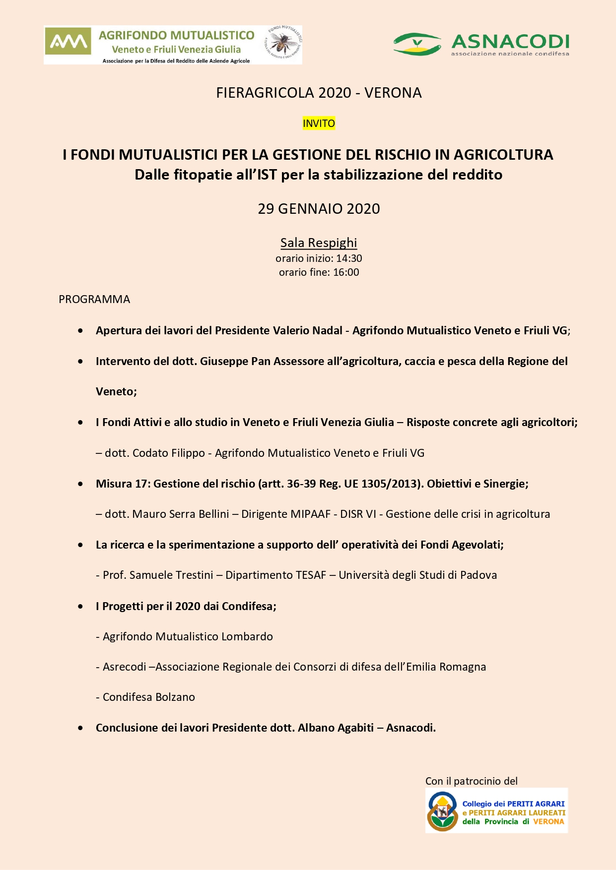 Fondi mutualistici per la gestione del rischio in agricoltura - firagricola 2020