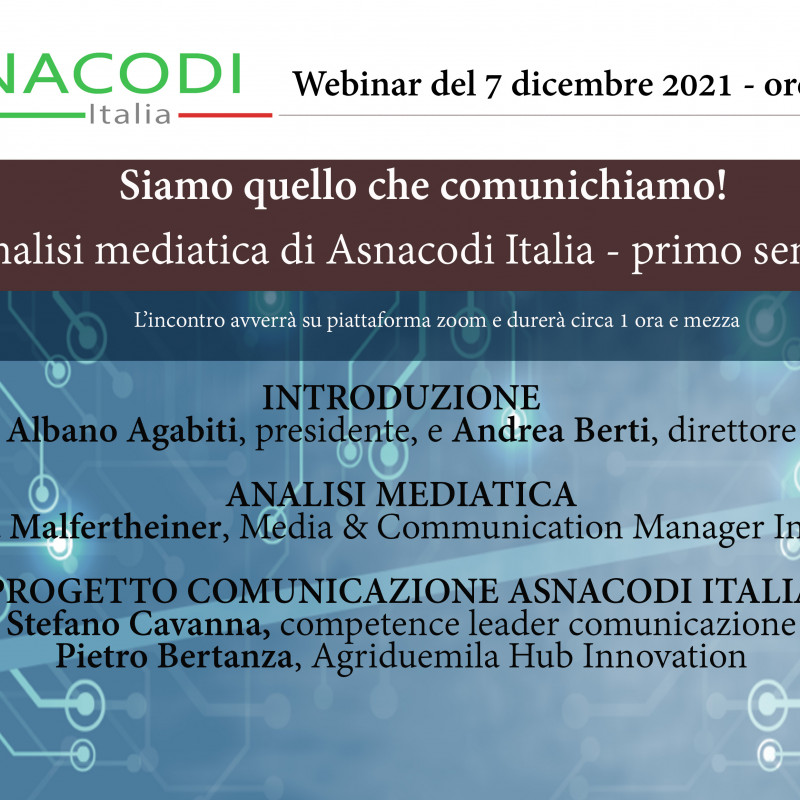 [Webinar] Siamo quello che comunichiamo! L'analisi mediatica di Asnacodi Italia - primo semestre