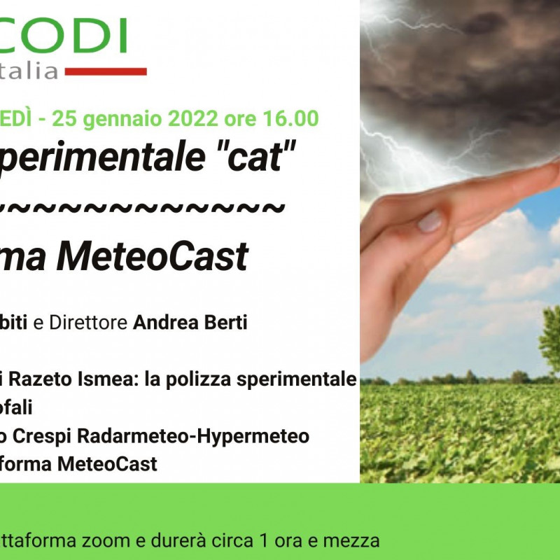 [Webinar] La polizza sperimentale “cat” - La piattaforma “MeteoCast”