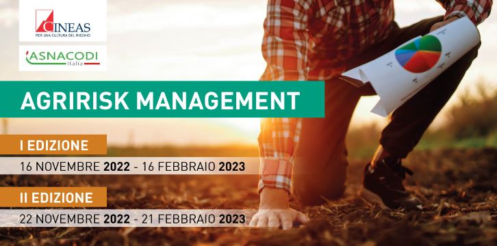 Corso di alta Formazione CINEAS-ASNACODI ITALIA  in Agri Risk Management