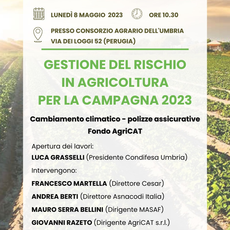 📌 GESTIONE DEL RISCHIO IN AGRICOLTURA PER LA CAMPAGNA 2023