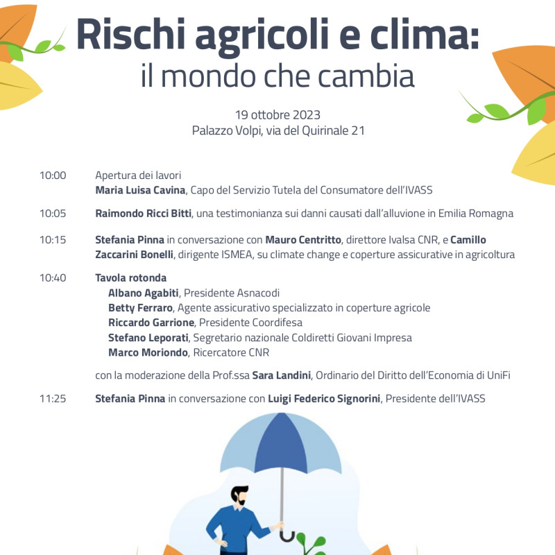 Rischi agricoli e clima:  il mondo che cambia