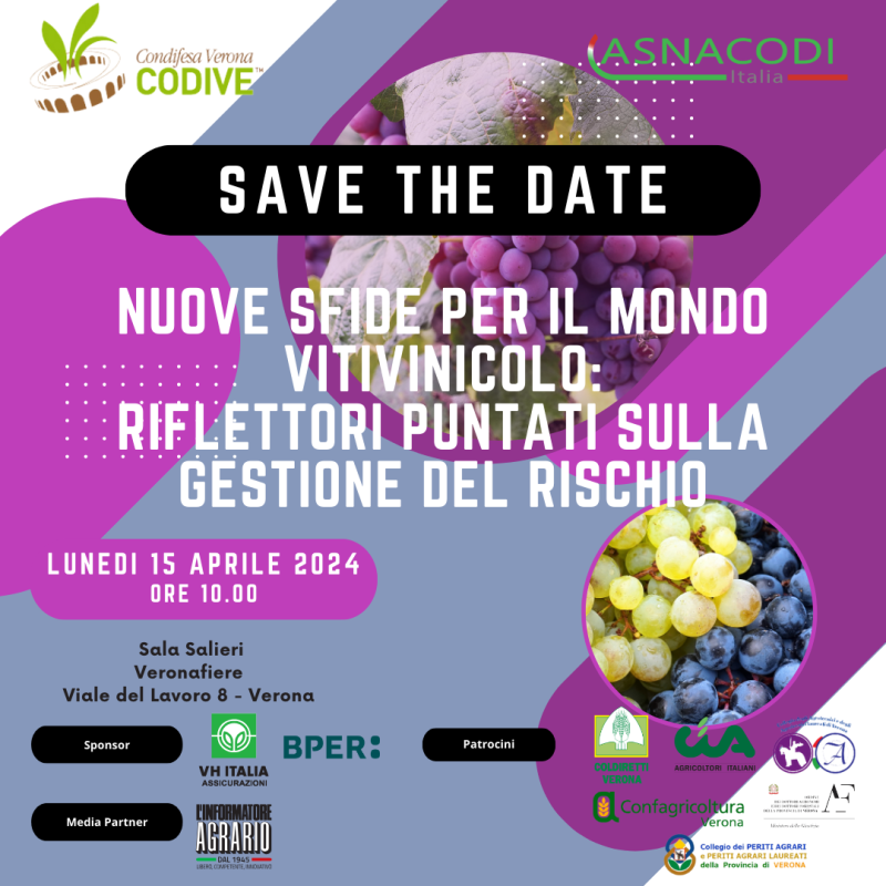 Convegno "NUOVE SFIDE PER IL MONDO VITIVINICOLO: RIFLETTORI PUNTATI SULLA GESTIONE DEL RISCHIO" al Vinitaly🍇